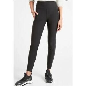 Athleta Headlands Hybrid Tight Womens 2 Black High Rise Performance Pant Stretch